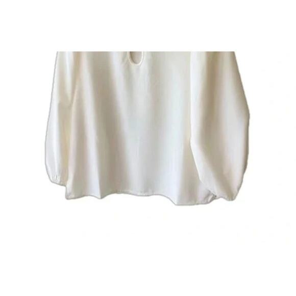 NWT J. Crew Crepe Satin Puff Sleeve Keyhole Neckline Top Blouse BL711 PXS Ivory - Picture 3 of 12